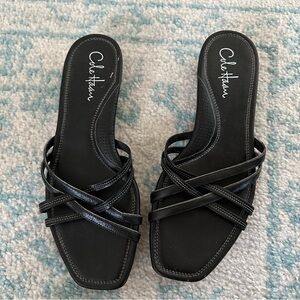 Cole Haan Black Strappy Sandals
